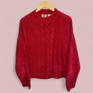 Vintage Y2K Colours Fuchsia Knit Sweater / Large